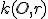 \small k(O,r) 