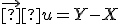 \small \vec  u =\small {Y - X}