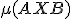 \small \mu (AXB) 