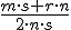 \small \frac{m \cdot s+r \cdot n }{2 \cdot n \cdot s}
