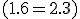 \small (1.6=2.3)