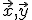 \small \vec{x},\vec{y}