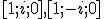 \small [1; i ; 0] , [1; -i ; 0]