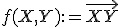  \small f(X,Y) := \small \overrightarrow{XY} 
