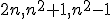 \small 2n, n^2 + 1, n^2 - 1 
