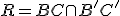 \small R = BC \cap B'C'