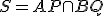 \small S = AP \cap BQ