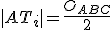 \small | AT_i| =\frac{O_{ABC}}{2} 