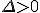 \small \Delta > 0 