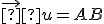 \small \vec  u=AB 