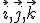 \small \vec{i}, \vec{j}, \vec{k}