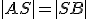 \small |AS|=|SB|