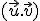 \small  (\vec u . \vec v) 