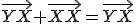\small \overrightarrow{YX} + \overrightarrow{XX} = \overrightarrow{YX} 