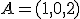 \small A=(1,0,2)