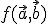 \small f(\vec a , \vec b)