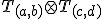 \small T_{(a,b)} \otimes T_{(c,d)} 
