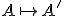 \small A \mapsto A'