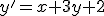 \small y'=x+3y+2