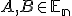 \small A, B \in \mathbb E_n