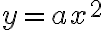  y=ax^2 