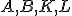 \small A, B, K, L 