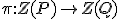 \small \pi : Z(P) \rightarrow Z(Q)