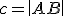\small c=\left|AB\right| 