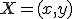 \small X=(x,y)