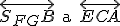 \small \overleftrightarrow{ S_{FG}B}\text{ a }\overleftrightarrow{ECA}