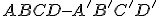 \small ABCD\!-\!A'B'C'D' 