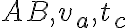  AB , v_a , t_c 