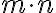  m \cdot n 