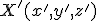 \small X'(x',y',z')