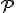  \small \mathcal{P} 