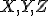 \small X,Y,Z