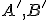 \small A', B'