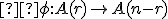 \small  \phi : A(r) \rightarrow A(n-r) 