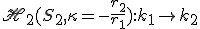 \small \mathscr{H_2}(S_2, \kappa= -\frac{r_2}{r_1} ):k_1 \rightarrow k_2 