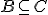 \small B \subseteq C 