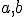  \small a, b