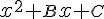 \normalsize x^2 + \small B \normalsize x + \small C
