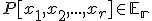 \small P[x_1,x_2, ..., x_r] \in \mathbb E_r 