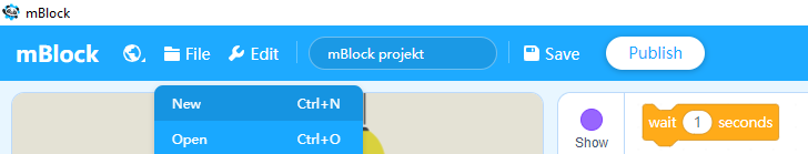 Mblock new file