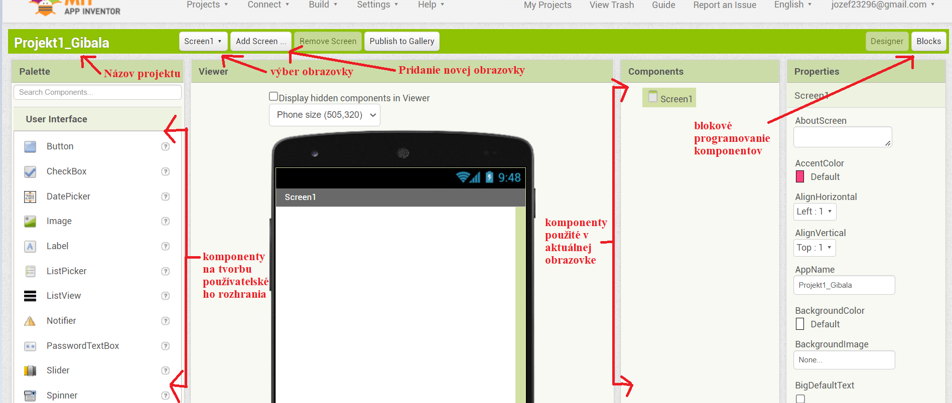 prostredie App Inventor